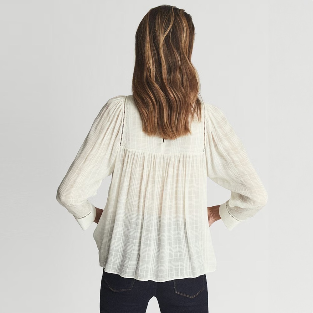 Reiss - Marcia Ladder Interest Blouse - White View 2